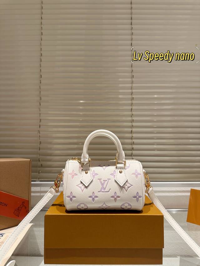 Comes with box Size: 16cm Lv Ss2025 Speedy Nano New style Dailo colorway availa