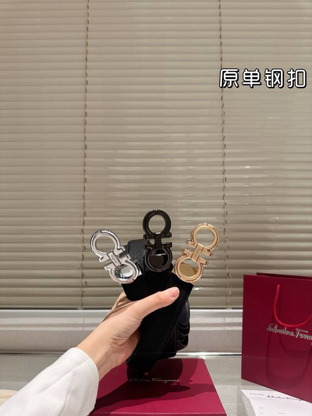 Steel Buckle High-Quality Version! Ferragamo Leather Belt - The most popular ve