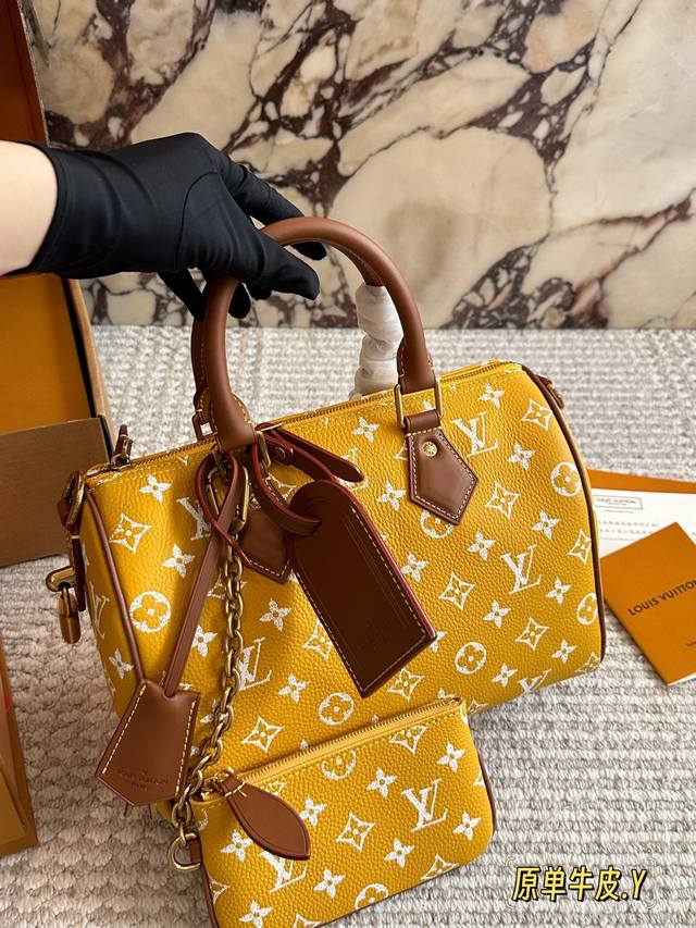 Original cowhide leather New style Size: 26 18Cm Louis Vuitton Speedy Replica p