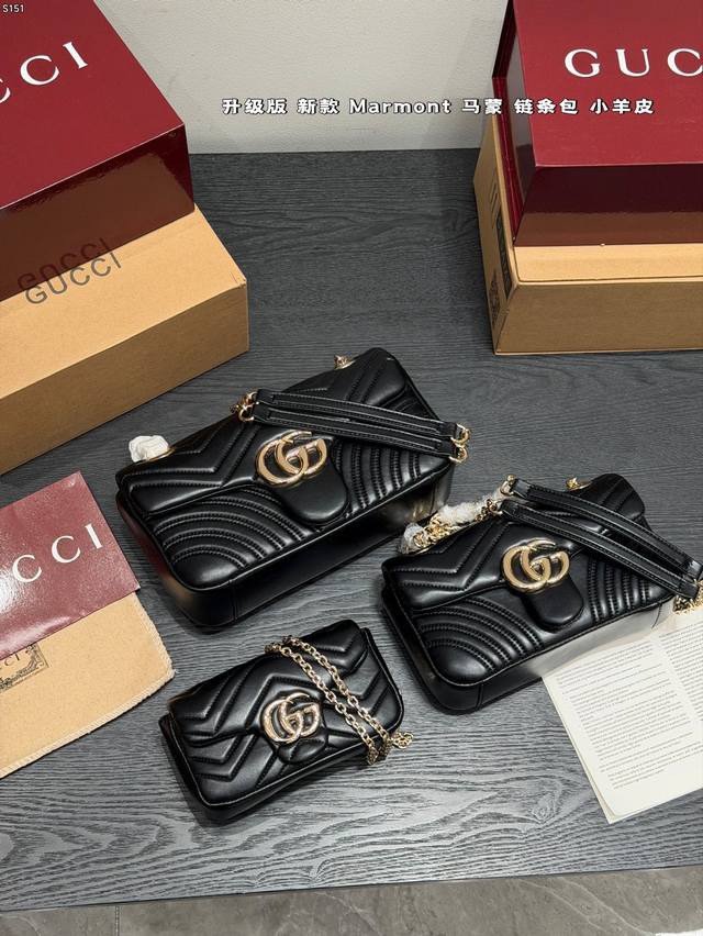 Gift Box Packaging Upgraded Version Gucci New Marmont Chain Bag Made of top-grad