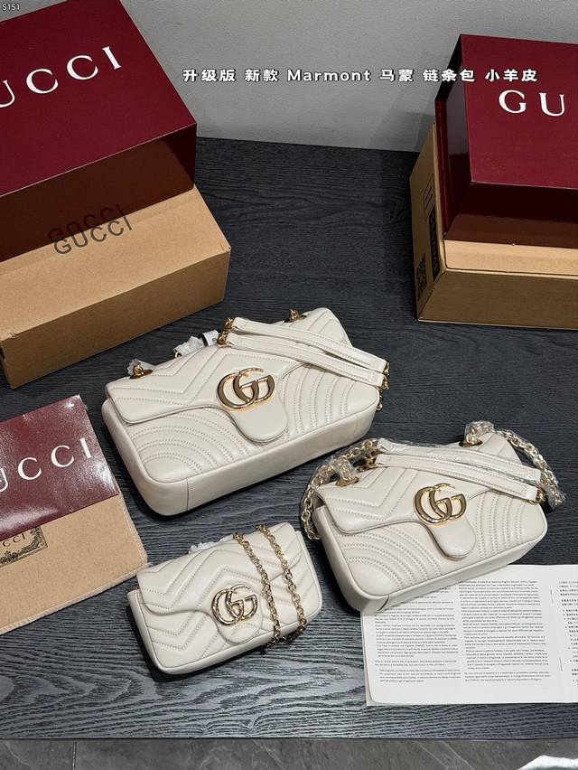 Gift Box Packaging Upgraded Version Gucci New Marmont Chain Bag Made of top-grad