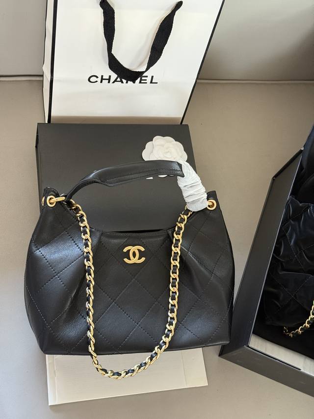 Unboxed cowhide leather Size: 27*22cm Chanel 25C early spring Hobo tote bag is s
