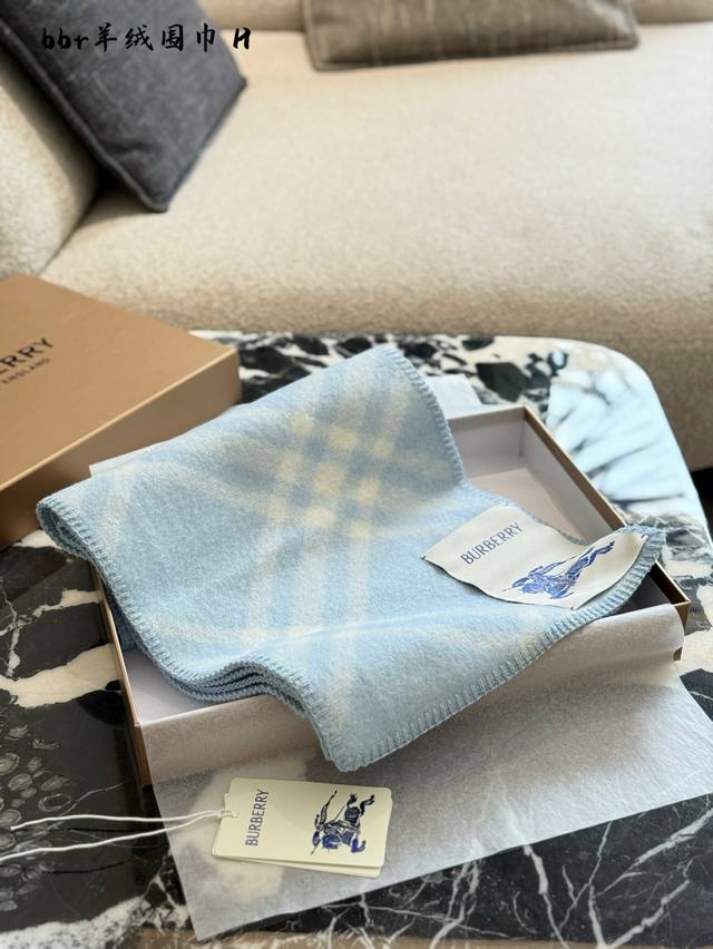 So Blue! Burberry Wool Scarf I thought Burberry's Baby Blue scarf last year was