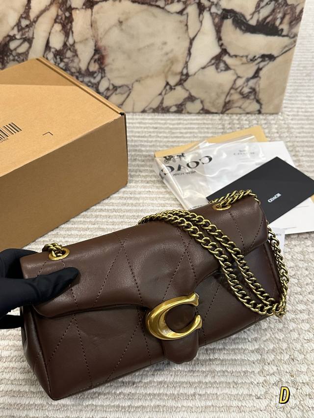 Coach Tabby 26 Black and Gold Lambskin Chain Bag C The Coach Tabby 26 black and