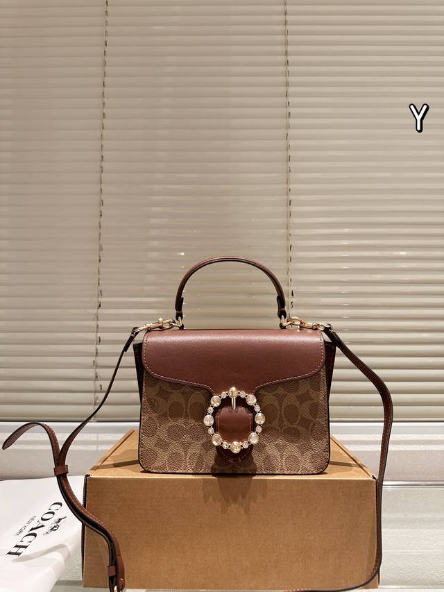 Coach Courtney Rhinestone Buckle Box Bag This Coach Courtney rhinestone buckle b