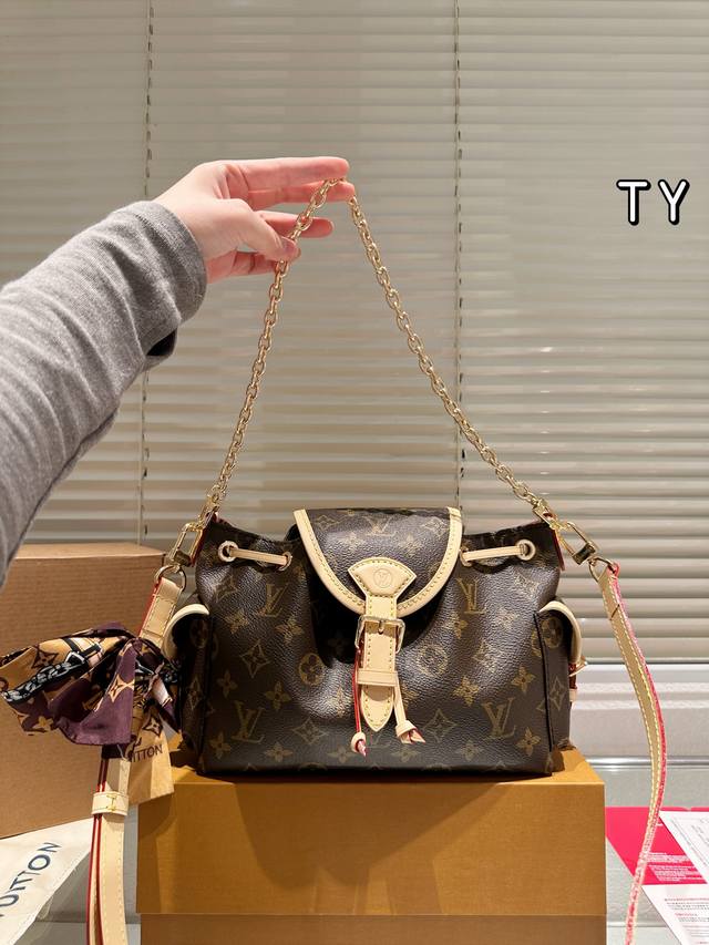 Replica with Scarf LV Odyssee Backpack New Monogram Small BB Backpack Top Grade