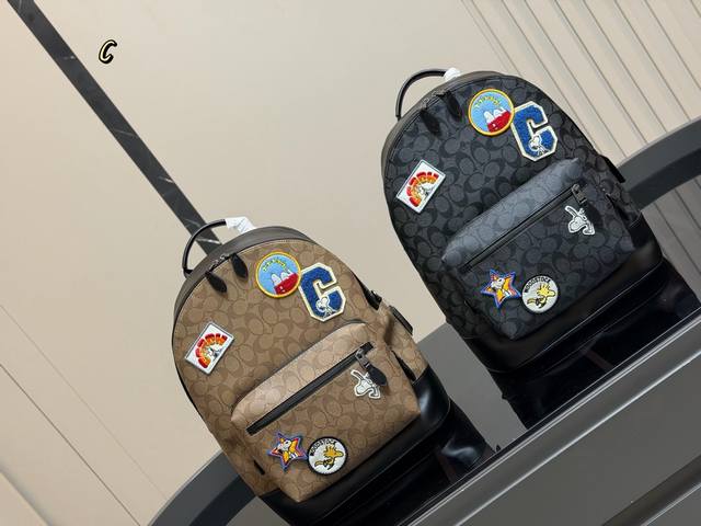 Size: 33.39cm Coach Men's Backpack Made of imported Taiwanese cowhide leather Hi