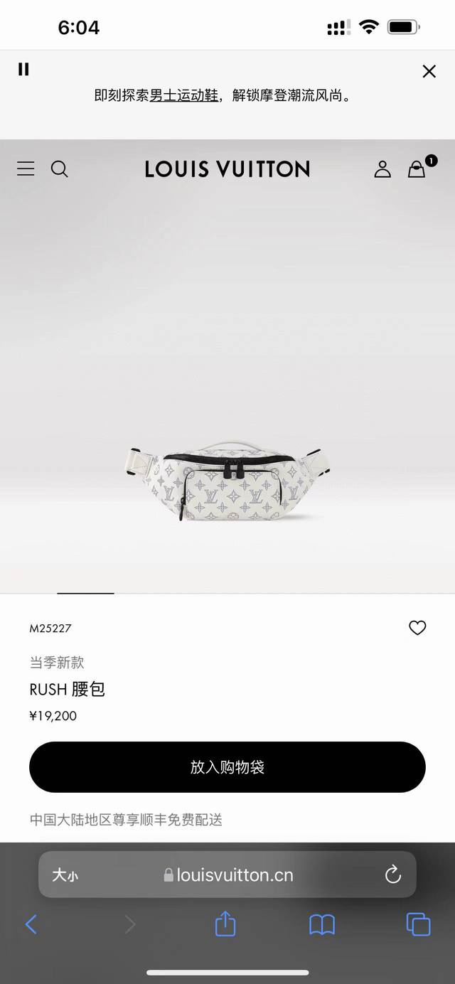 Dynamic Chip Top-Tier Original M25227 This Rush waist bag features a fitted desi