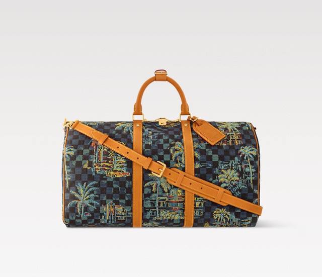 N00227 Coconut Tree 163C01 Dynamic Chip This Keepall Bandouli