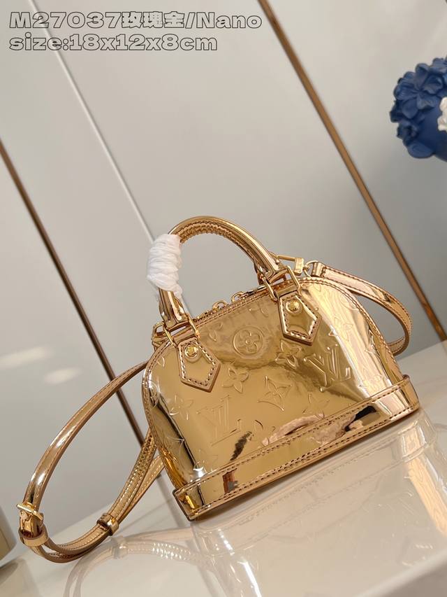 Factory Price p Top-tier original M27037 Rose Gold Mini Nano Alma Handbag is a m