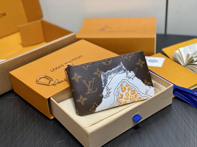 Factory Price p Top-tier original M13559 Monogram Cat Key Pouch Wallet. The Poch