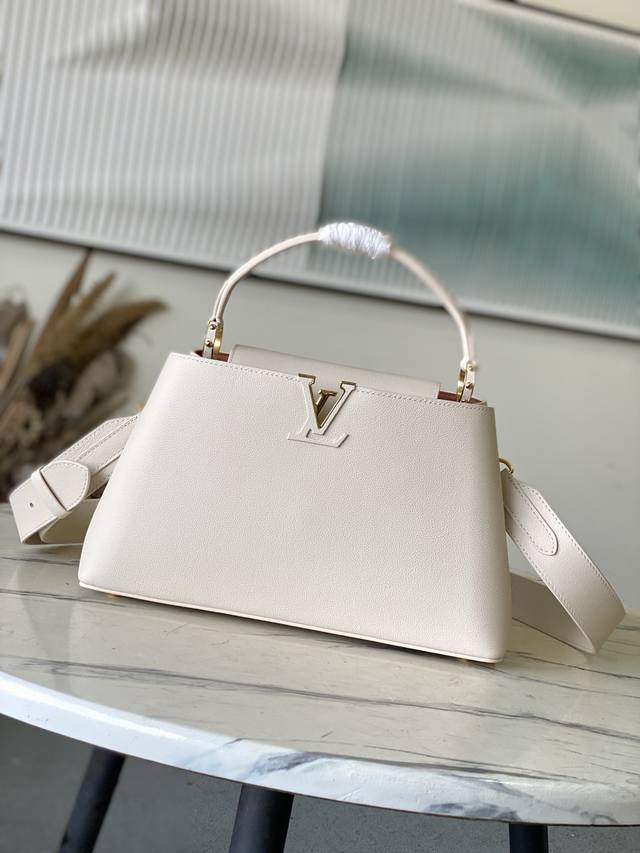 Factory Price p Premium Original Leather M14979 Off-White Capucines Souple Mediu