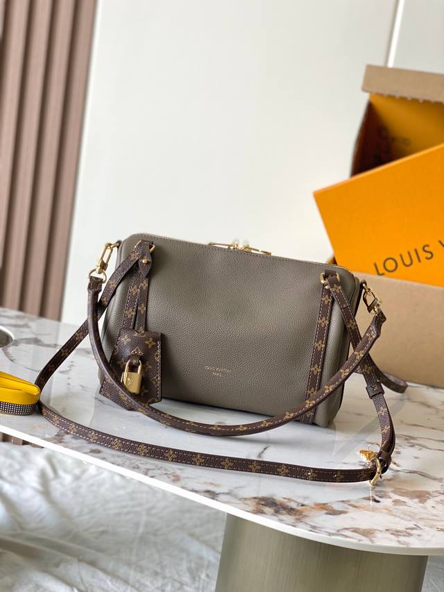 Premium Mb Original Leather Express Small Handbag Model: M26360 Gray 163C Chip