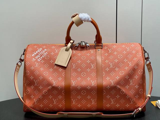 Original Quality M26865 Orange Silkscreen 50 Travel Bag Keepall Bandouli