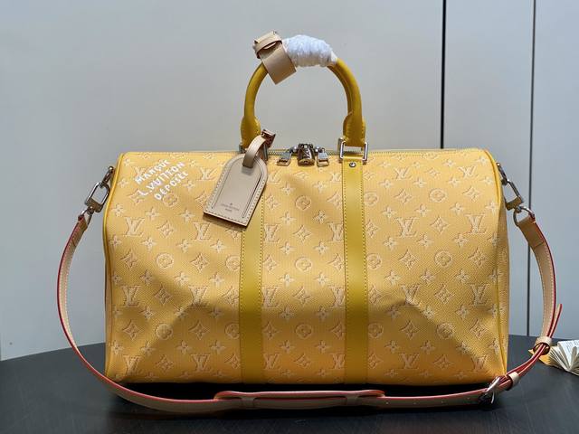 Original Quality M26867 Yellow Silkscreen 45 Travel Bag Keepall Bandouli