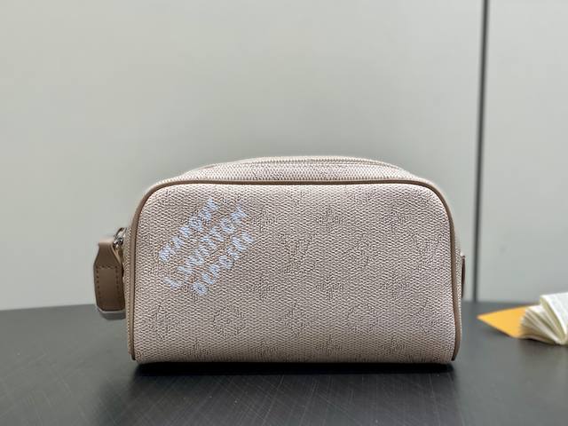 Original Quality M26872 Apricot Silkscreen Printed Toiletry Bag Dopp Kit Mini To