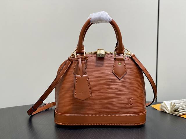 Original Quality M25538 Caramel Wave Pattern Shell Bag Alma Bb. Inspired by the