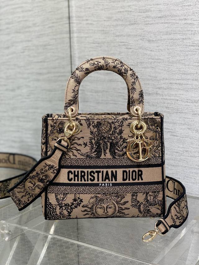 Dior Lady Dior Sun Apricot Bag In Stock Lady Embroidered Four Seasons Sun Serie