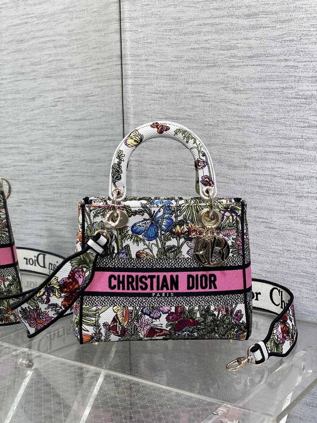 Dior Lady Dior Butterfly Bag in Stock. This bag features exquisite embroidery a