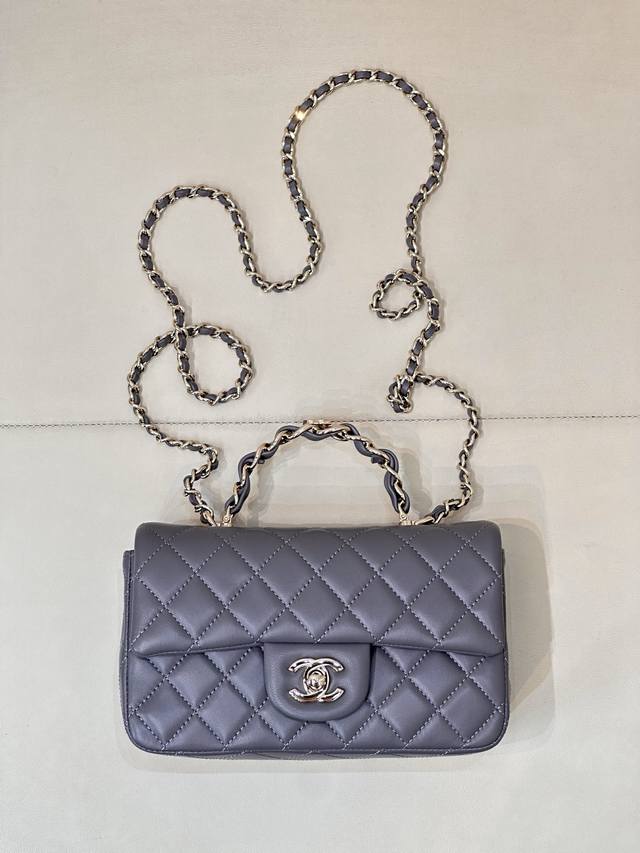 2431 Dark gray sheepskin iron handle