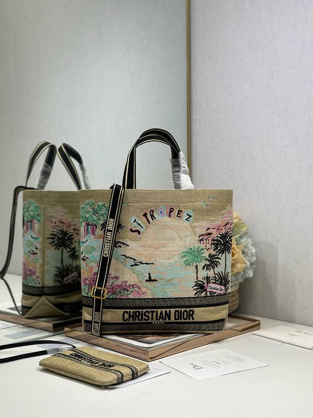 Authentic, High-Quality Dior City Postcard Resort Style Handbag (Saint-Tropez Li