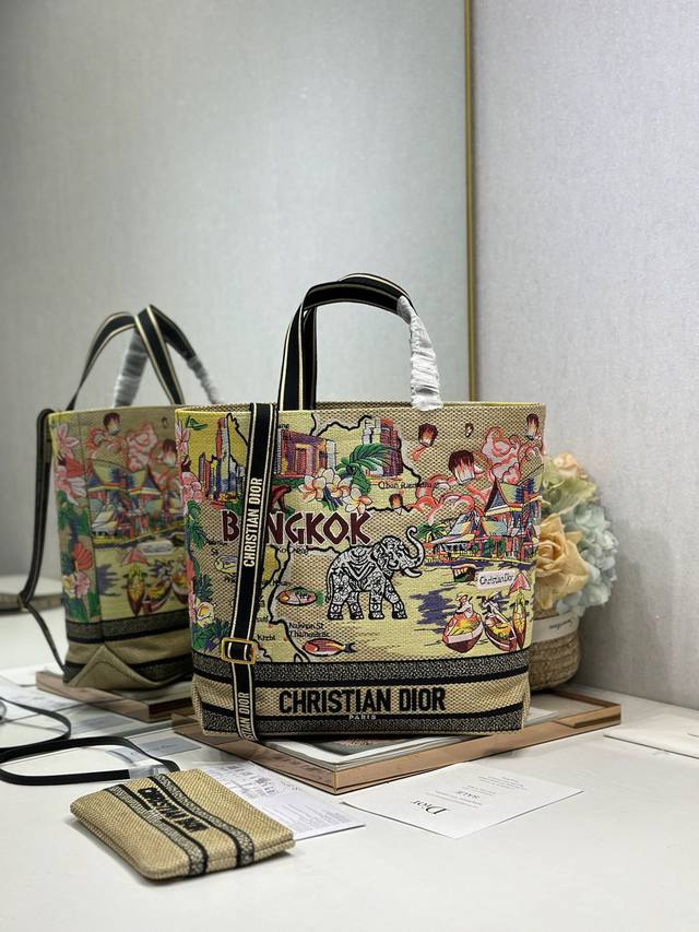 Authentic, High-Quality Dior City Postcard Resort Style Handbag (Bangkok Limite