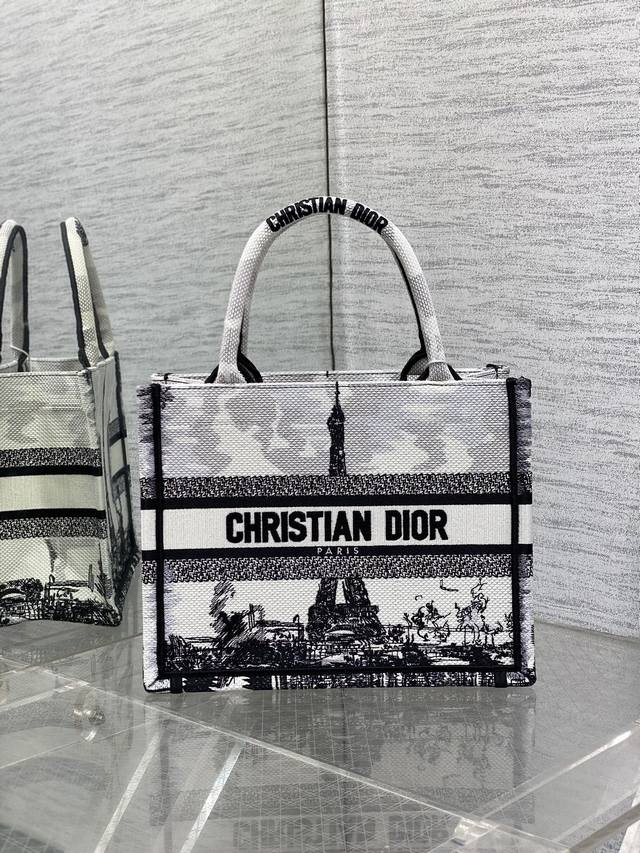 Double 12 Special Buy One Get One Free White Eiffel Tower Small Tote, the latest