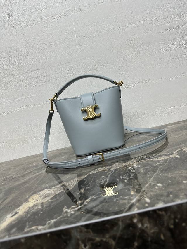 Authentic Louise Mini Bucket Bag with All-Steel Hardware. This mini handbag can