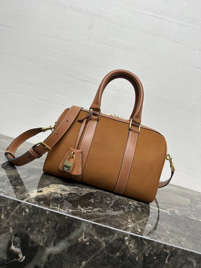 Authentic Medium Boston Bag All Steel Hardware] Top-grain imported nubuck calfs