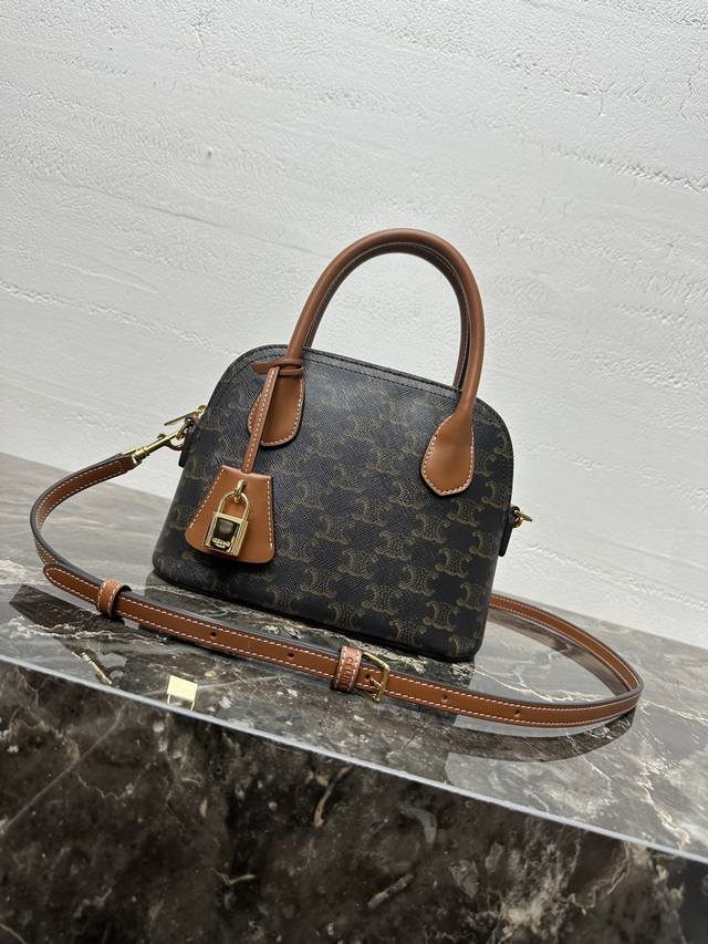 Authentic Ce Teen Honorine Monogram Shell Bag. This bag combines the iconic mon