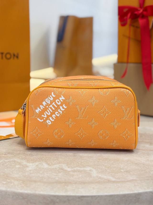 Dopp Kit Mini Toilet Bag M27158 Yellow This Dopp Kit mini toilet bag is made of