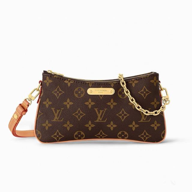 pM83008 Top-tier original Louis Vuitton Monogram canvas Liv Poch Ette features a