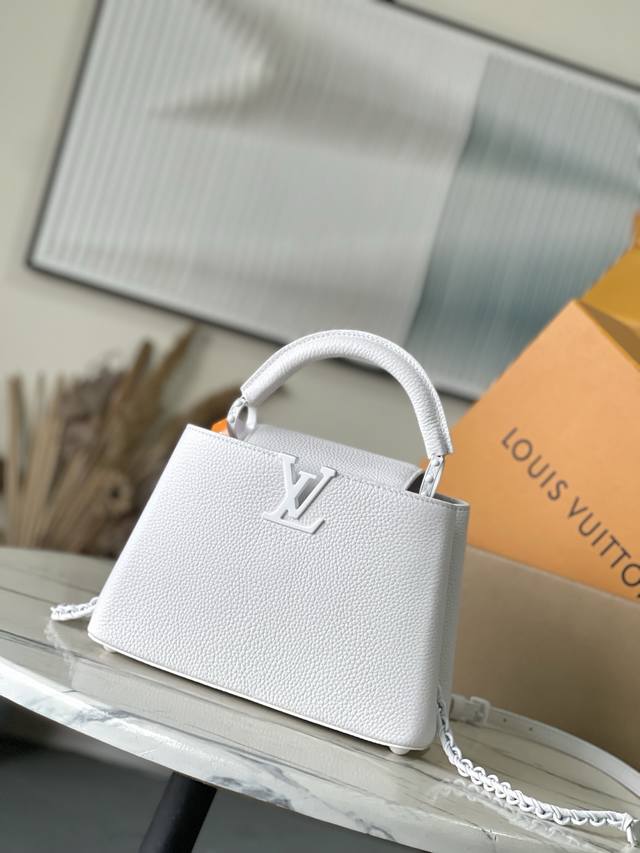 Factory Price p Duty-Free Import Version M25256 White Lacquered Small Capucines