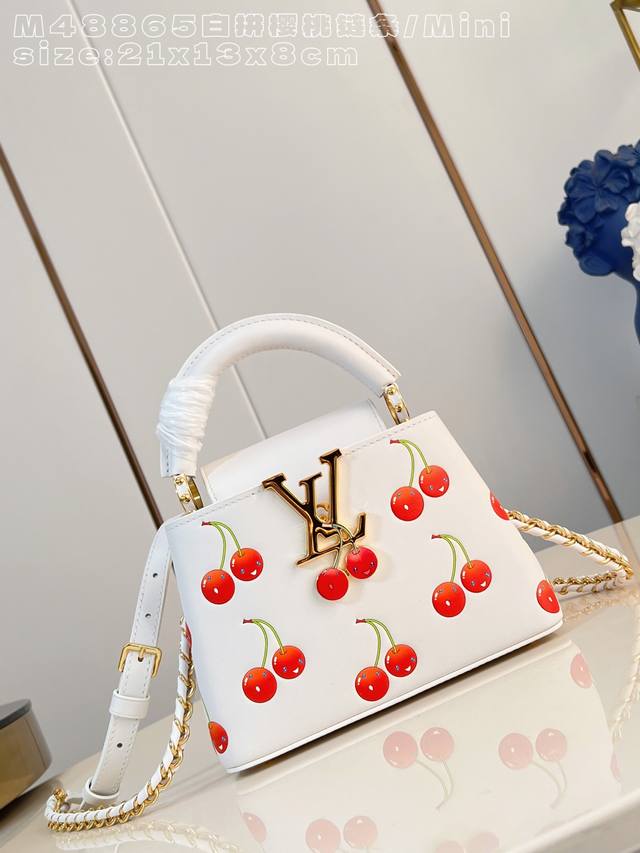 Factory Price p Top-Tier Original M48865 White Cherry Chain Mini M13251 This Cap