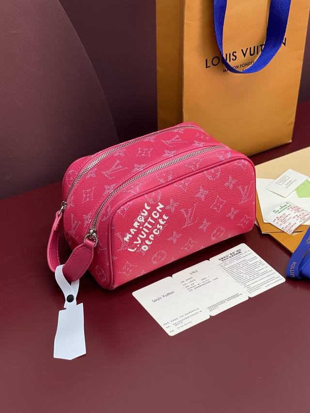 Factory Price p M27158 Fuchsia! Chip Version! Dopp Kit Mini Toilet Bag! This Do