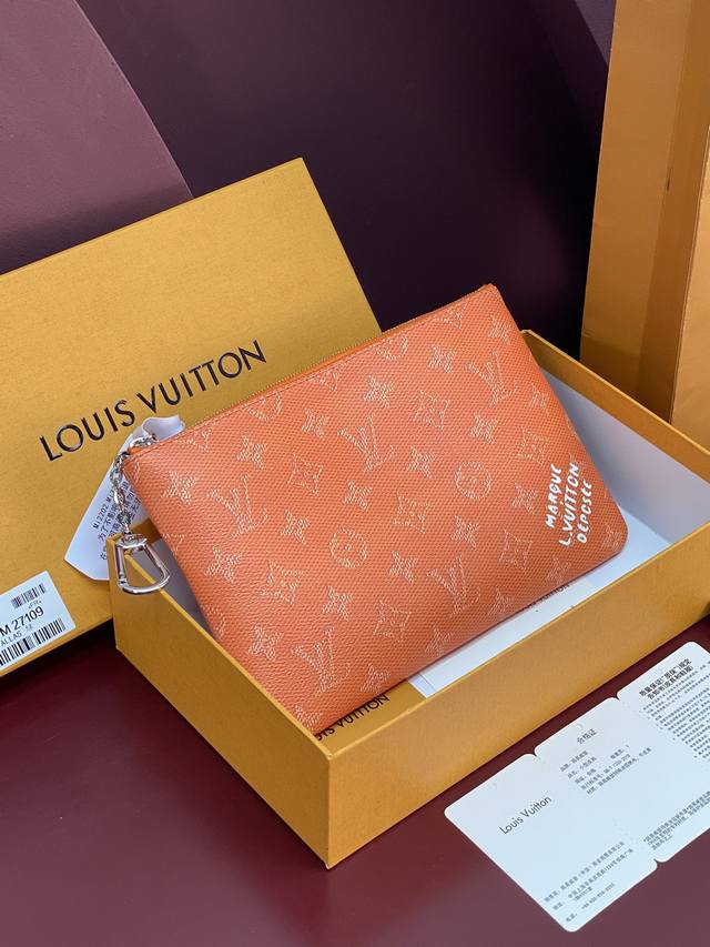 Factory Price p M27109 Silkscreen Orange! Medium Key Coin Purse! This medium key