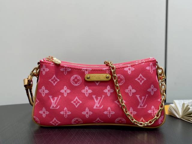 Original Quality M27719 Fuchsia Chain Shoulder Bag Liv Pochette Handbag. This ne