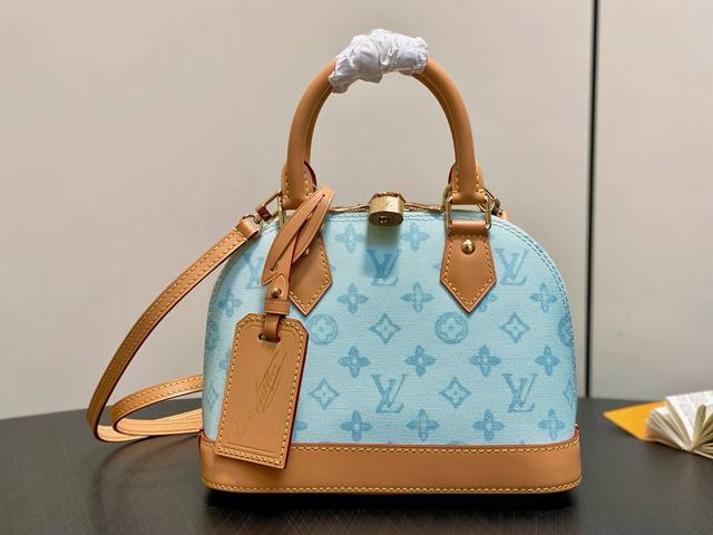 Original Quality M27525 Blue Small Shell Bag Alma Bb Handbag, M27526 Blue, M2752