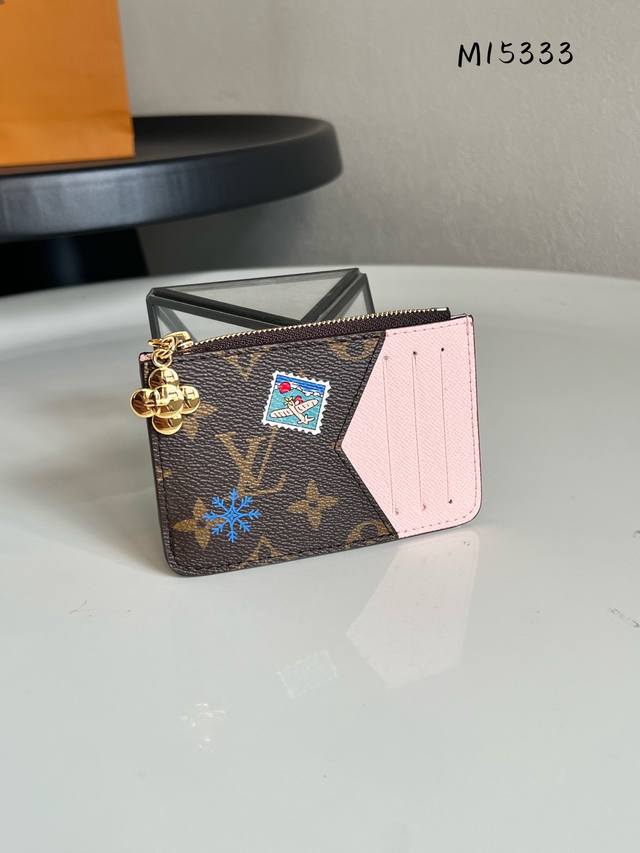 Top-tier original single item M15333 Monogram Pink Christmas Edition (Chip Versi