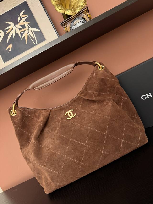 26C Early Spring New Hippie Hobo Bag ~ Large Size As 5978 Coffee Frosted Velvet