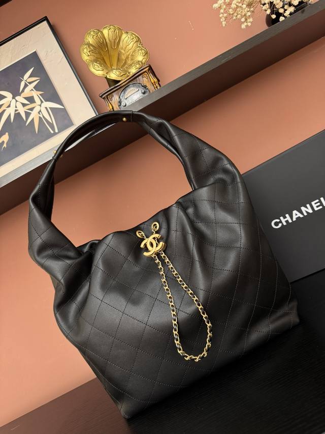 26C Early Spring Hobo Hippie Bag ~ Large Size As 5967 Black Calfskin Exclusive B