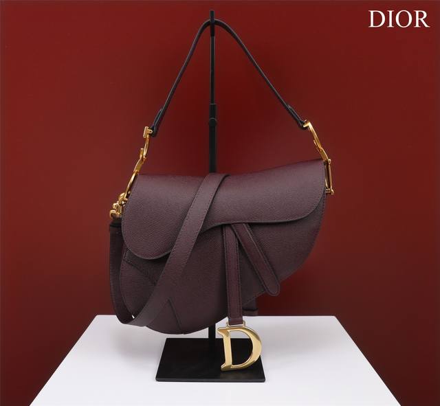 Dior Saddle Bag with Palm Print Long Shoulder Strap Large: 25.5*20*6.5Cm Small: