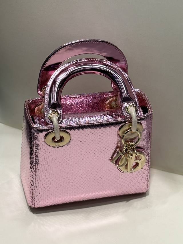 Mini 17cm Imported python skin lining with two deerskin shoulder straps Three-co