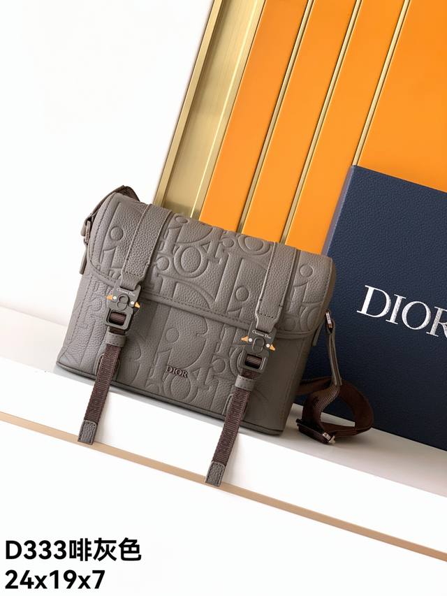 Crossbody Bag Model: Original D333# Brownish Gray Full Leather, Top-Quality Ori
