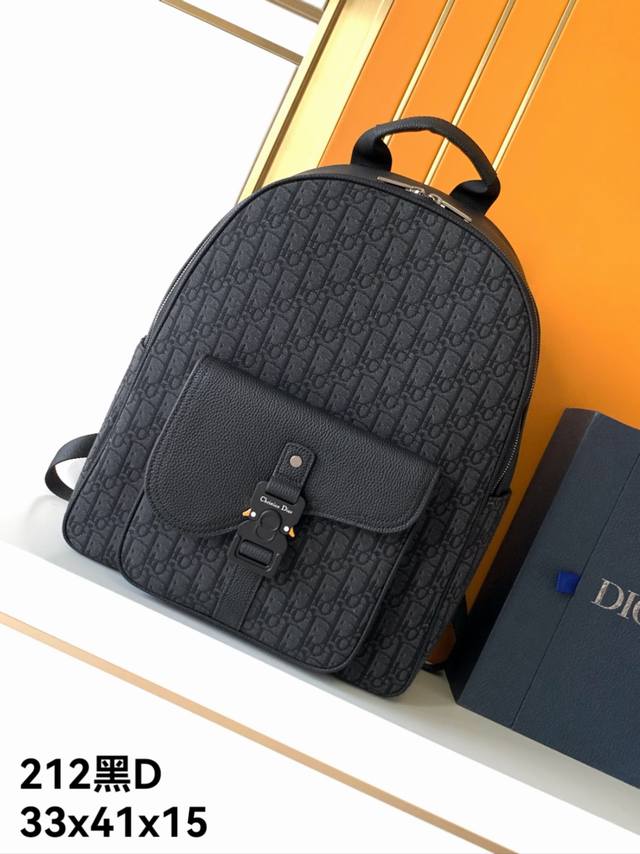 Backpack Model: 212# Black D, Top-quality original single-item casual and styli