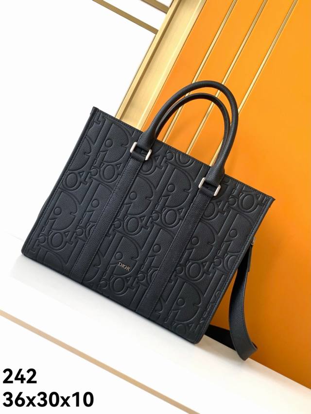 Briefcase Model: New 242# Full Leather Embossed Bag, Top-Quality Original Authe