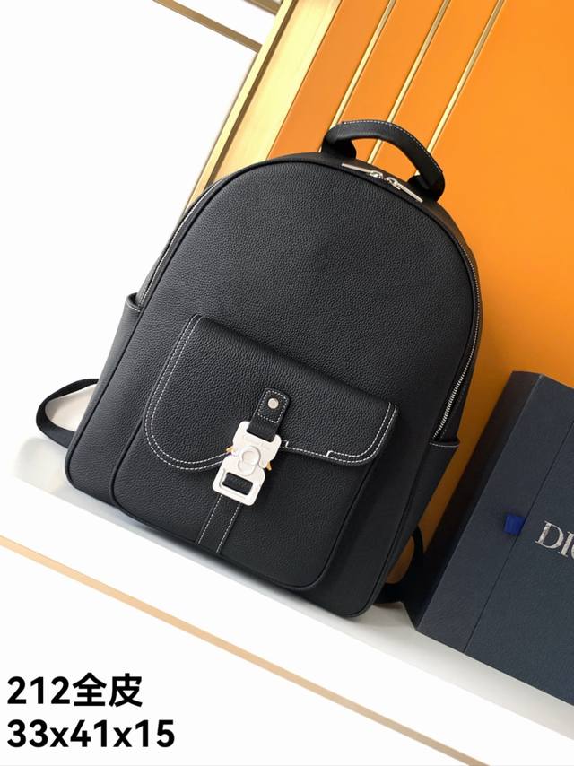 Backpack Model: 212# Full Grain Cowhide Leather, Top-Quality Original Authentic