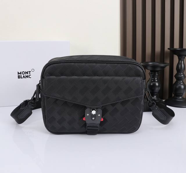 Montblanc New Style 3.0 Series M Buckle Messenger Bag, Classic Black. Model: Mb