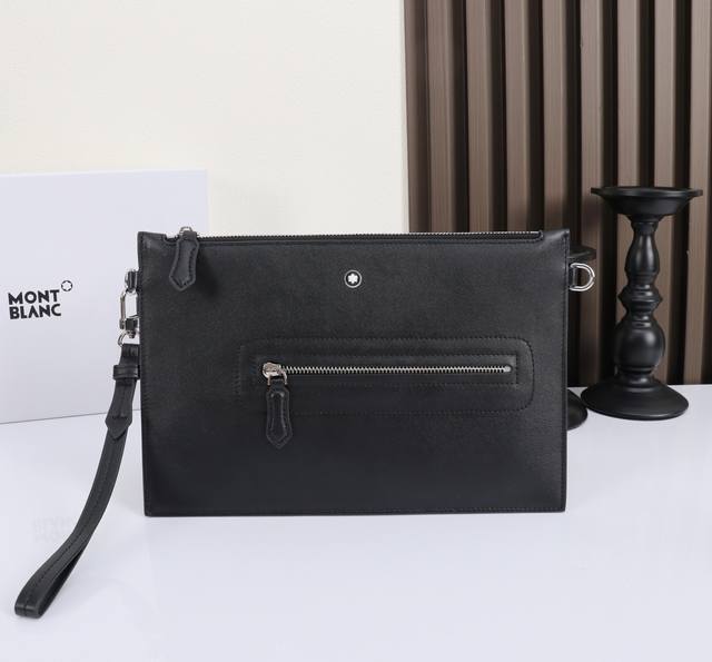 Montblanc New Soft Leather Handbag Model: Mb129698# Material: Top Grain Cowhide