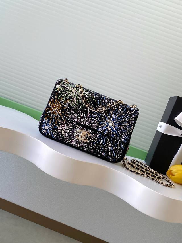 The Chanel 25N Fireworks Crystal CF bag is a limited edition from the Coco Neig